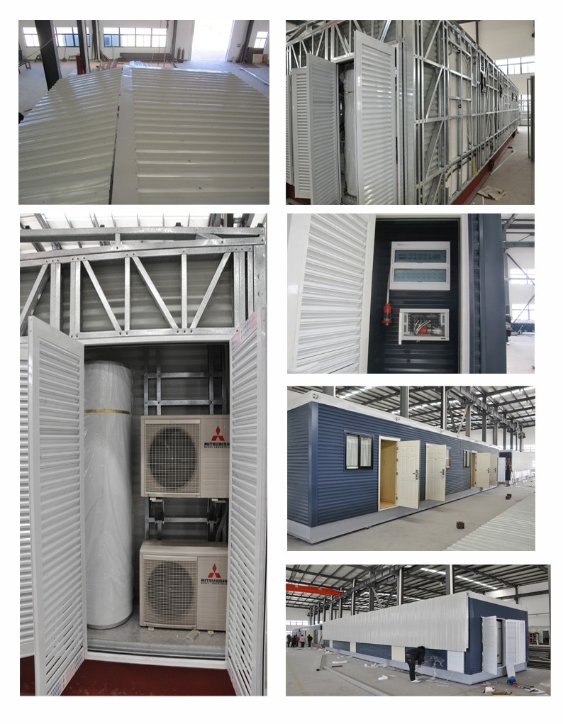Camera d'acciaio leggera prefabbricata prefabbricata a prova d'umidità delle case modulari a prova di fuoco