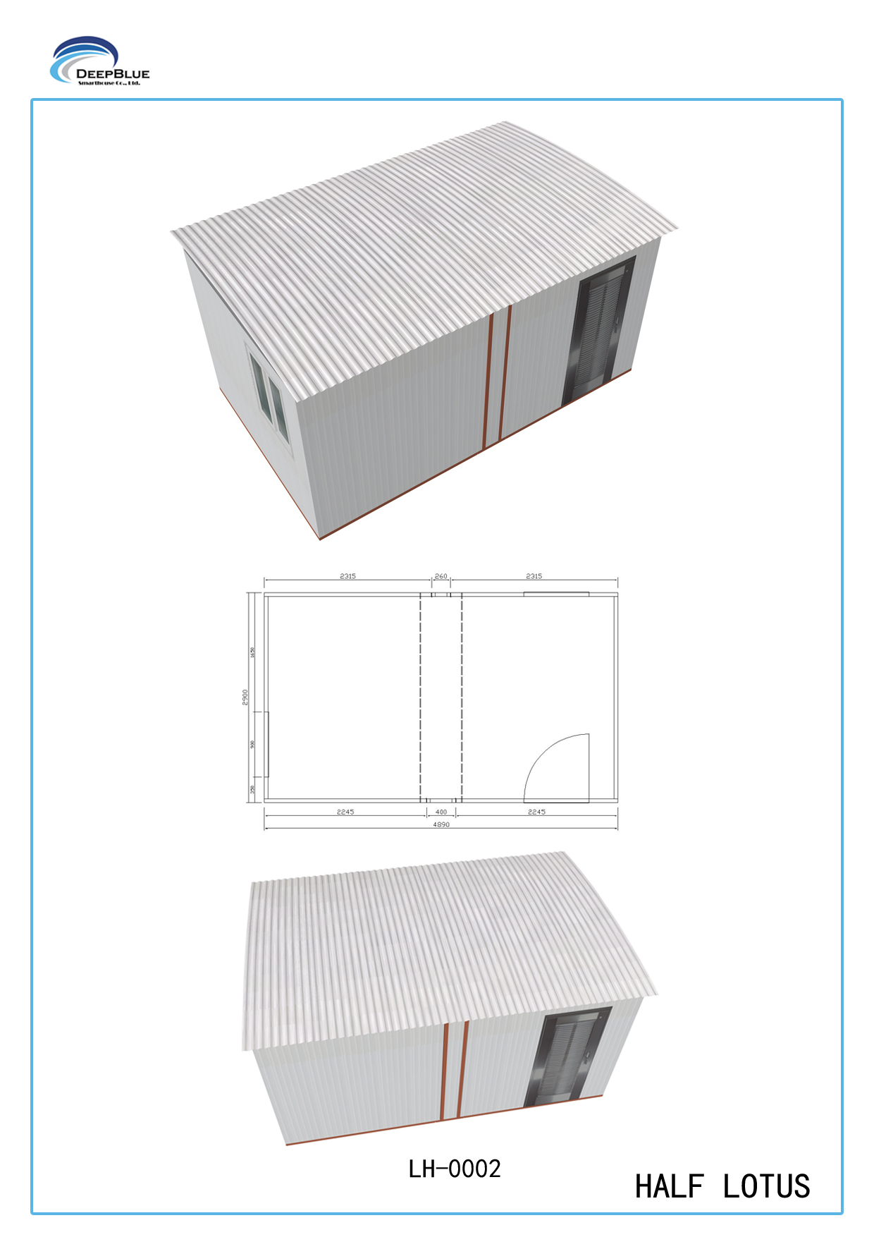 Alloggio prefabbricato modulare pieghevole/alloggio di emergenza portatile bianco