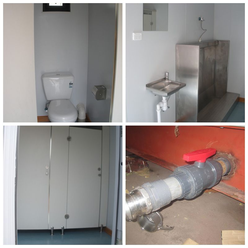 Case modulari prefabbricate della struttura d'acciaio per la toilette/ufficio mobili